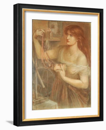 Risen at Dawn - Gretchen Discovering Faust's Jewels, 1868-Dante Gabriel Rossetti-Framed Giclee Print