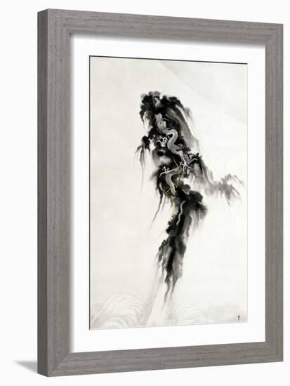 Rising Dragon and Mt Fuji-Suzuki Kiitsu-Framed Giclee Print