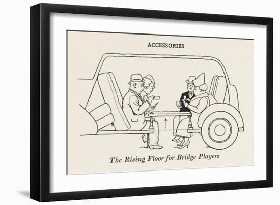 Rising Floor for Bridge Players-William Heath Robinson-Framed Art Print