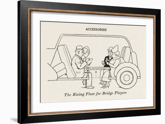 Rising Floor for Bridge Players-William Heath Robinson-Framed Art Print