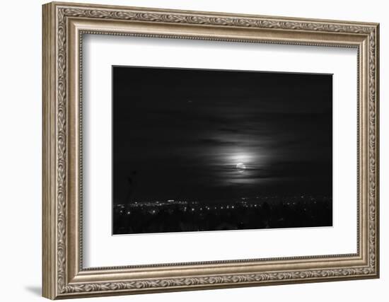 Rising full moon, Munich Germany-Benjamin Engler-Framed Photographic Print