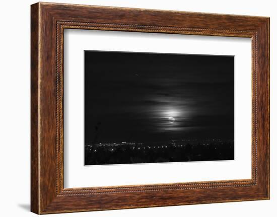 Rising full moon, Munich Germany-Benjamin Engler-Framed Photographic Print