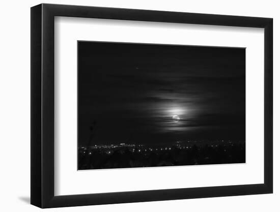 Rising full moon, Munich Germany-Benjamin Engler-Framed Photographic Print