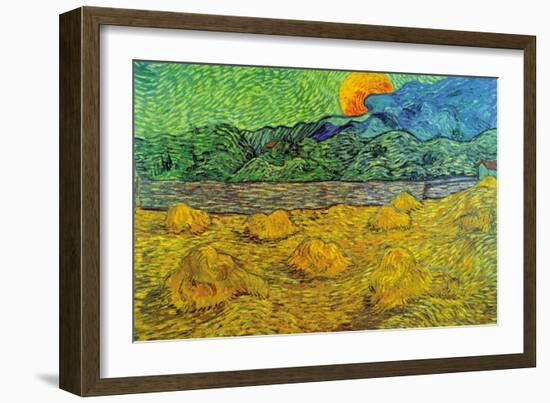 Rising Moon-Vincent van Gogh-Framed Art Print