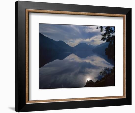 Rising Run Reflects in Lake Crecent, Olympic National Park, Washington, USA-Jerry Ginsberg-Framed Photographic Print