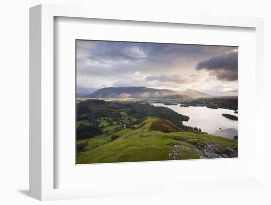 Rising Sun Lights Up Fells of Skiddaw and Blencartha, Lake District Nat'l Pk, Cumbria, England, UK-Julian Elliott-Framed Photographic Print