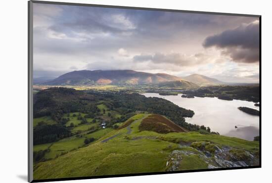 Rising Sun Lights Up Fells of Skiddaw and Blencartha, Lake District Nat'l Pk, Cumbria, England, UK-Julian Elliott-Mounted Photographic Print