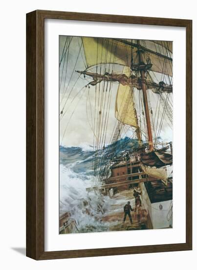 Rising Wind-Montague Dawson-Framed Art Print
