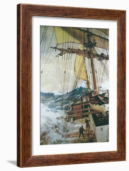 Rising Wind-Montague Dawson-Framed Art Print