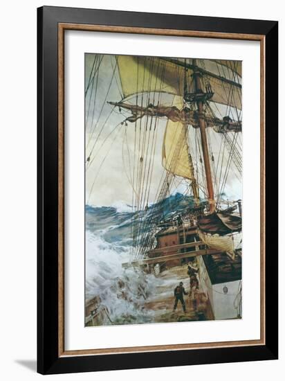 Rising Wind-Montague Dawson-Framed Art Print