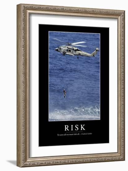 Risk: Inspirational Quote and Motivational Poster-null-Framed Photographic Print