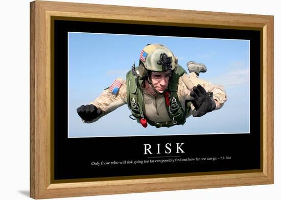 Risk: Inspirational Quote and Motivational Poster-null-Framed Premier Image Canvas