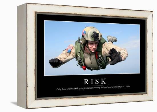 Risk: Inspirational Quote and Motivational Poster-null-Framed Premier Image Canvas