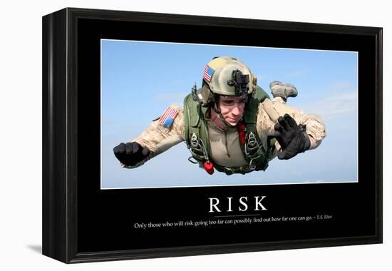 Risk: Inspirational Quote and Motivational Poster-null-Framed Premier Image Canvas