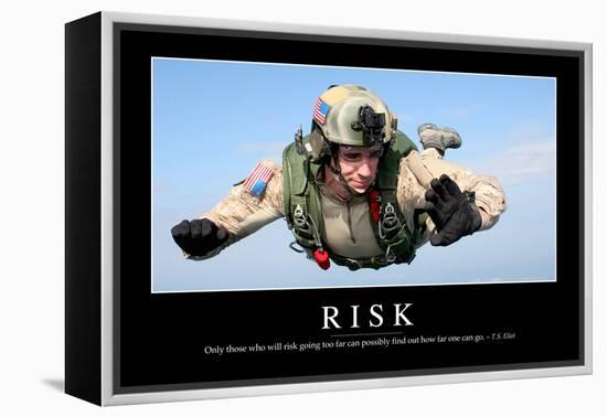 Risk: Inspirational Quote and Motivational Poster-null-Framed Premier Image Canvas