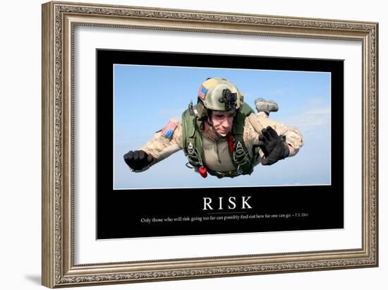 Risk: Inspirational Quote and Motivational Poster-null-Framed Photographic Print