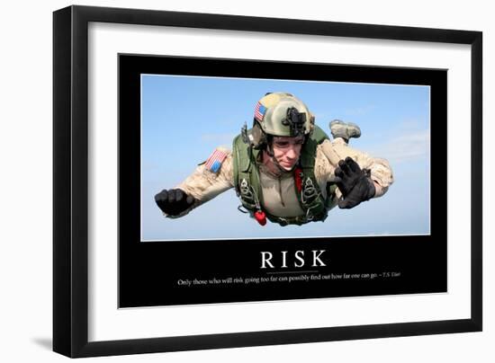 Risk: Inspirational Quote and Motivational Poster-null-Framed Photographic Print