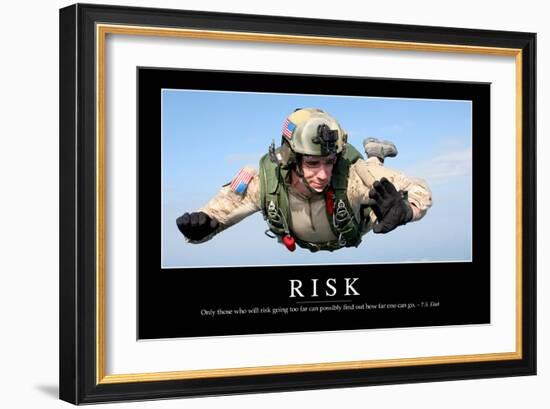 Risk: Inspirational Quote and Motivational Poster-null-Framed Photographic Print