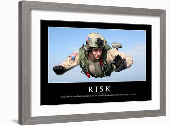 Risk: Inspirational Quote and Motivational Poster-null-Framed Photographic Print