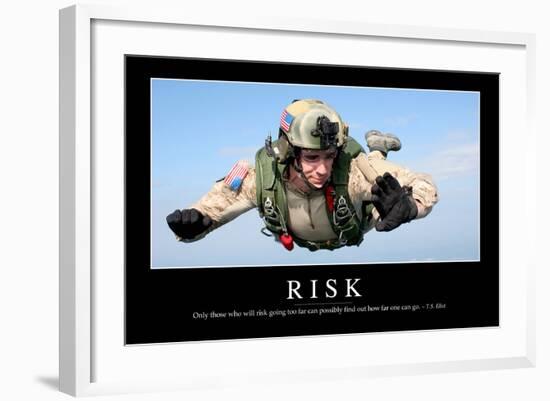 Risk: Inspirational Quote and Motivational Poster-null-Framed Photographic Print