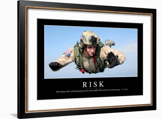 Risk: Inspirational Quote and Motivational Poster-null-Framed Photographic Print