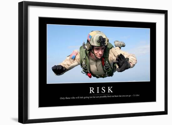 Risk: Inspirational Quote and Motivational Poster-null-Framed Photographic Print