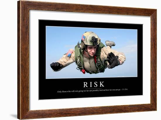 Risk: Inspirational Quote and Motivational Poster-null-Framed Photographic Print