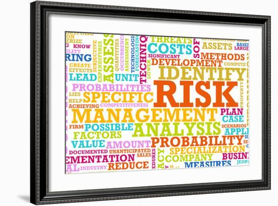 Risk Management Corporate Concept as a Abstract-kentoh-Framed Art Print