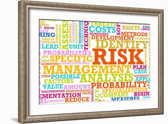 Risk Management Corporate Concept as a Abstract-kentoh-Framed Art Print