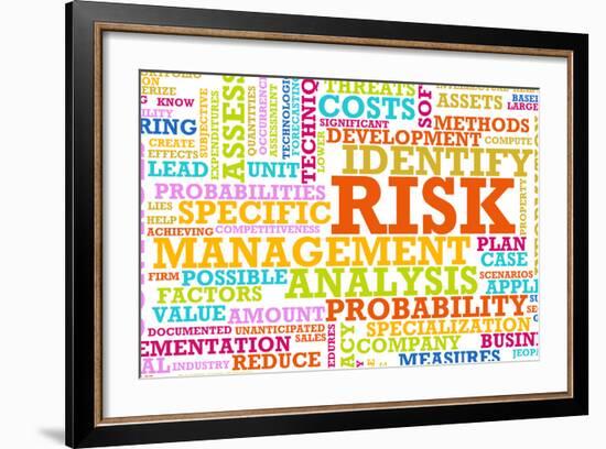 Risk Management Corporate Concept as a Abstract-kentoh-Framed Art Print