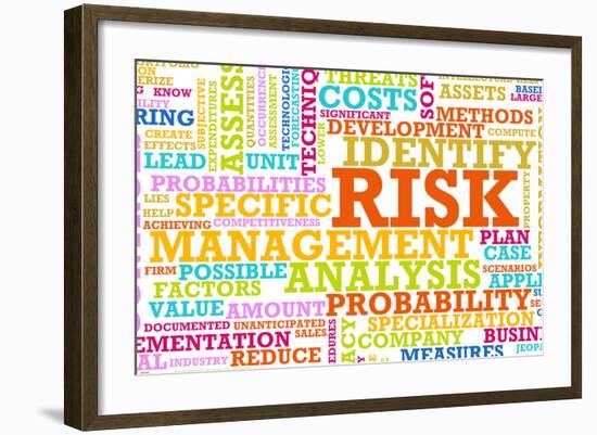 Risk Management Corporate Concept as a Abstract-kentoh-Framed Art Print