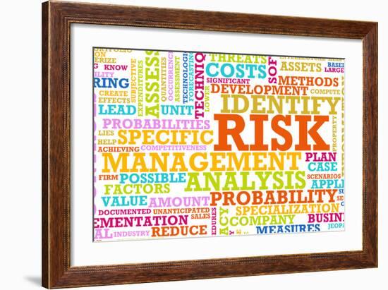 Risk Management Corporate Concept as a Abstract-kentoh-Framed Art Print