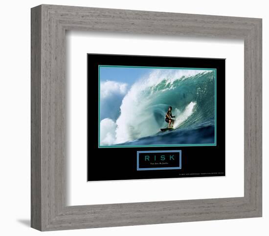 Risk: Surfer-null-Framed Art Print