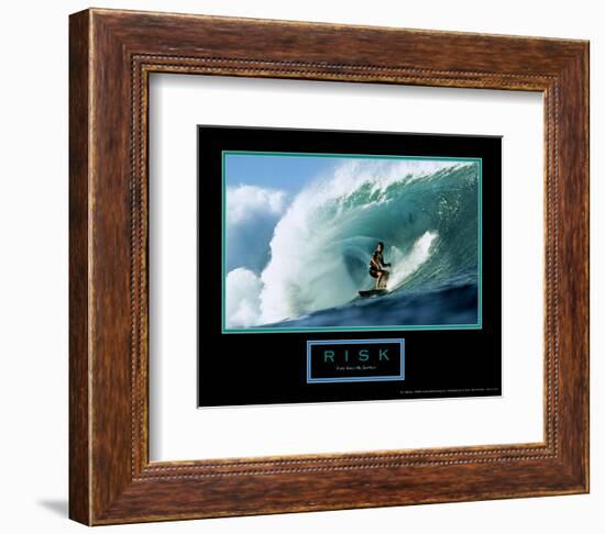 Risk: Surfer-null-Framed Art Print