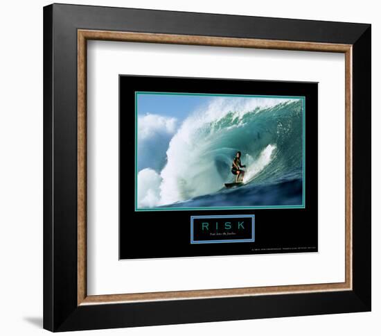 Risk: Surfer-null-Framed Art Print