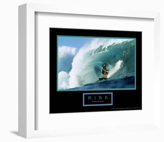 Risk: Surfer-null-Framed Art Print