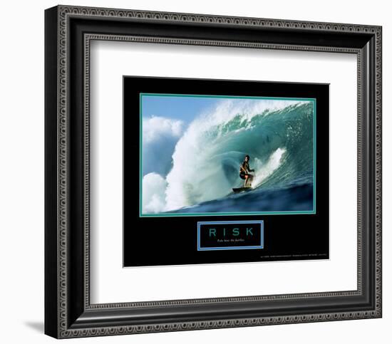 Risk: Surfer-null-Framed Art Print