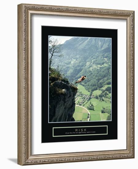 Risk-null-Framed Art Print