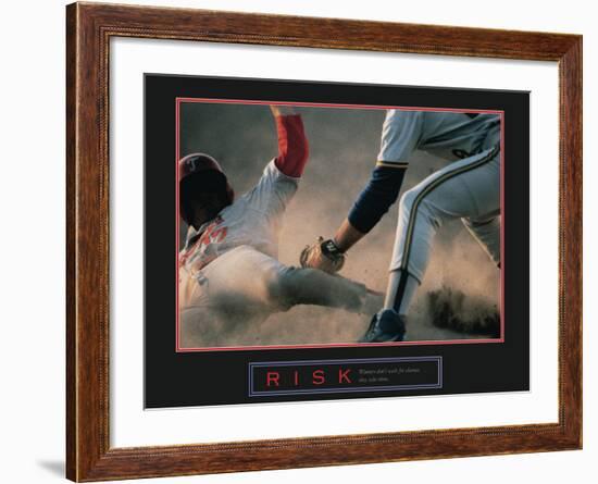 Risk-null-Framed Art Print