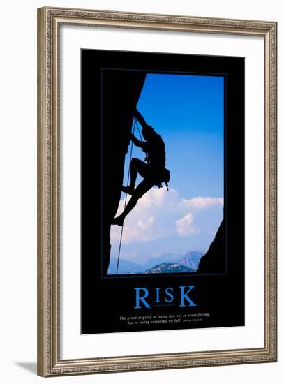 Risk-null-Framed Art Print