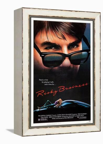 Risky Business, Tom Cruise, Rebecca De Mornay, 1983. © Warner Bros. Courtesy: Everett Collection-null-Framed Stretched Canvas