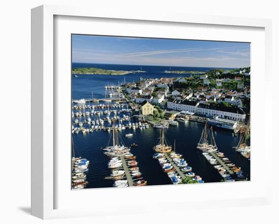 Risor, White Town on the Skagerrak, South Coast, Norway, Scandinavia, Europe-Gavin Hellier-Framed Photographic Print