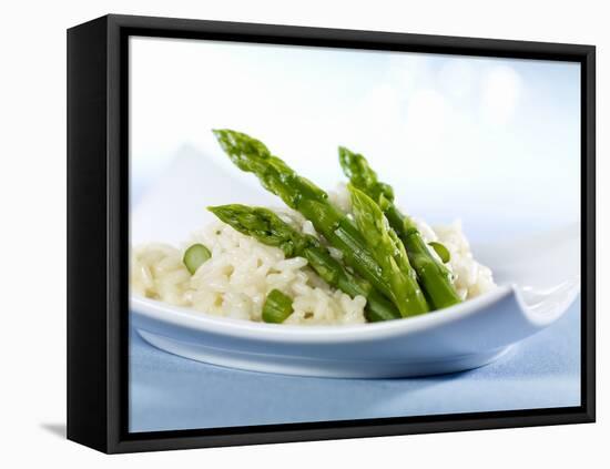 Risotto with Green Asparagus-null-Framed Premier Image Canvas