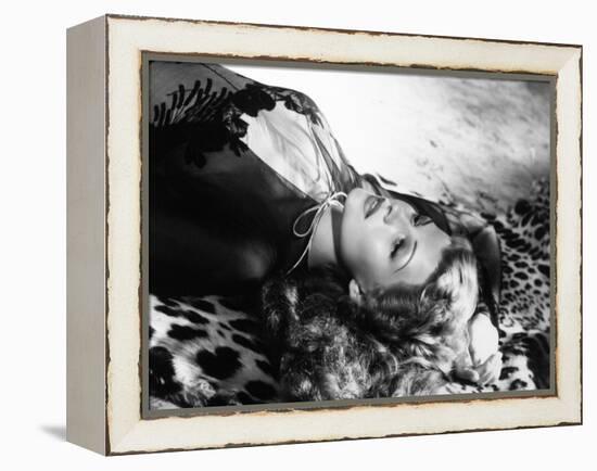 Rita Hayworth, 1942-null-Framed Premier Image Canvas