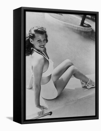 Rita Hayworth, 1945-null-Framed Premier Image Canvas