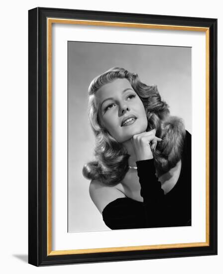 RITA HAYWORTH, 1952 (b/w photo)-null-Framed Photo