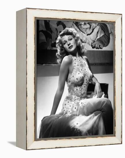 Rita Hayworth. "Tuesday's Orchids" 1942, "You Were Never Lovelier" Directed by William A. Seiter-null-Framed Premier Image Canvas