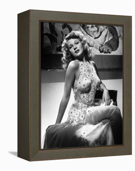 Rita Hayworth. "Tuesday's Orchids" 1942, "You Were Never Lovelier" Directed by William A. Seiter-null-Framed Premier Image Canvas