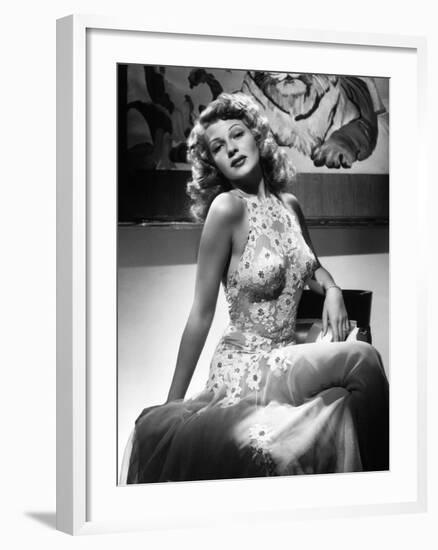 Rita Hayworth. "Tuesday's Orchids" 1942, "You Were Never Lovelier" Directed by William A. Seiter-null-Framed Photographic Print