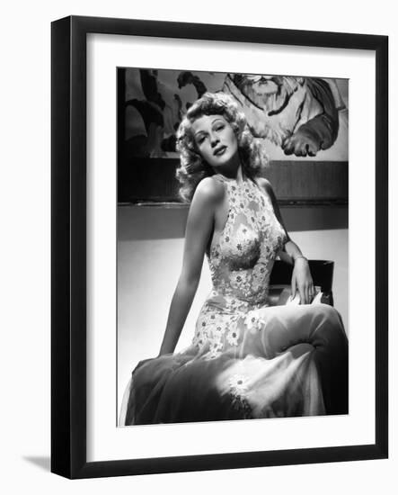 Rita Hayworth. "Tuesday's Orchids" 1942, "You Were Never Lovelier" Directed by William A. Seiter-null-Framed Photographic Print